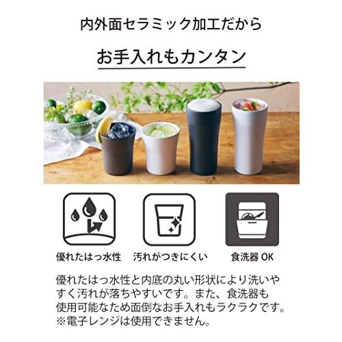 京セラ タンブラー 420ml セラミック 加工 真空断熱構造 食洗機 OK コーヒー ビール 焼酎 結露 しない グレー CTB-420-GY｜nijiiro-nichiyouhin｜06