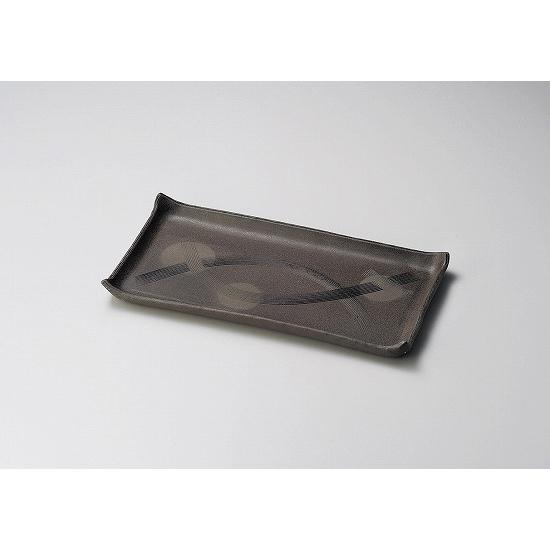 炭化尺四盛皿　名入れ・ロゴ入れ可能　箱入れ可能（※別途見積）