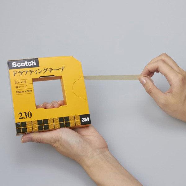 3M スコッチ ドラフティングテープ 230 大巻 巻芯径76mm 18mm×30m 230-3-18 文房具 文具 Scotch 仮止め 製図｜nijiirobungu｜03