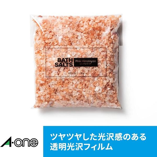 エーワン ラベルシール[インクジェット] 光沢フィルム・透明 A4 30面