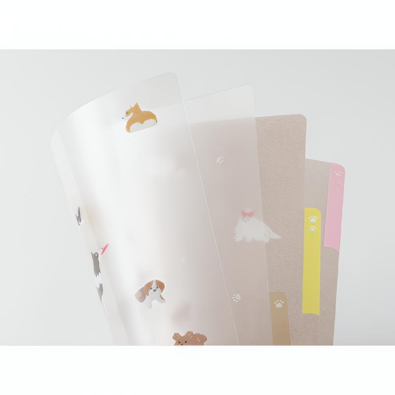 MIDORI（ミドリ） 3ポケット クリアホルダー A4 イヌ柄A 文房具 文具