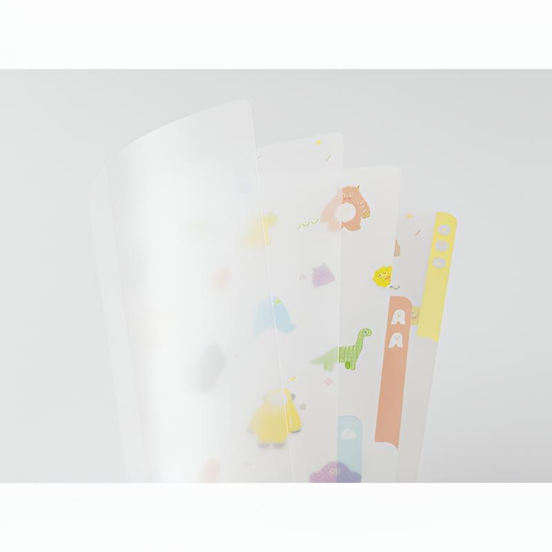 MIDORI（ミドリ） 3ポケット クリアホルダー A4 モンスター柄 文房具