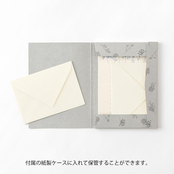 MIDORI（ミドリ） レターセット 花色和紙 白 文房具 文具 封筒 便箋