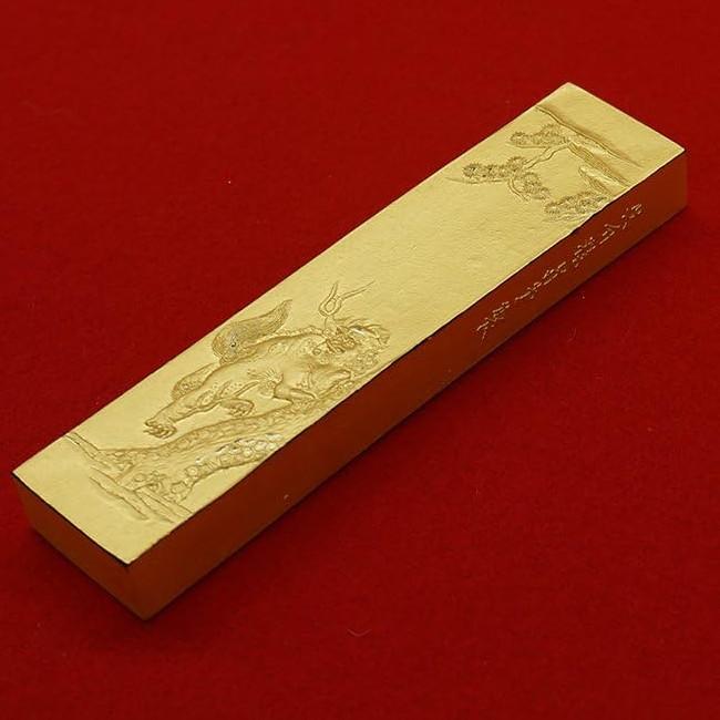 呉竹 南都精墨 金巻啓群陰 5.0丁型 文房具 文具 書道用品 固形墨 高級