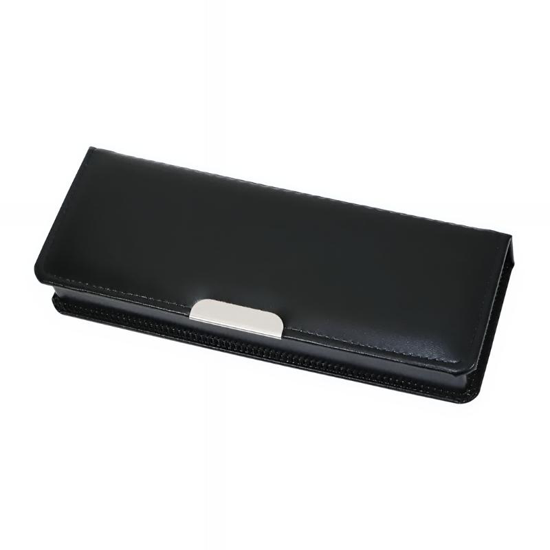 【値下げ】未使用に近い・クツワ・はねカル筆入クラリーノ片開き 筆箱・黒 クツワ（KUTSUWA） 【名入れ無料】クツワ クラリーノ コンパクト筆入れ