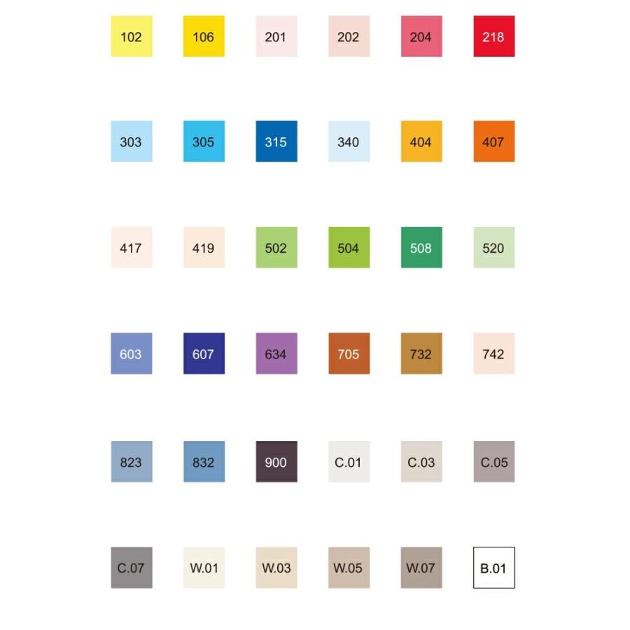 呉竹 ZIG クレカラ― ツイン WS 《36色セット》[クリックポスト対象外商品]文房具 文具 筆記具 油性 マーカー お絵かき イラスト_3