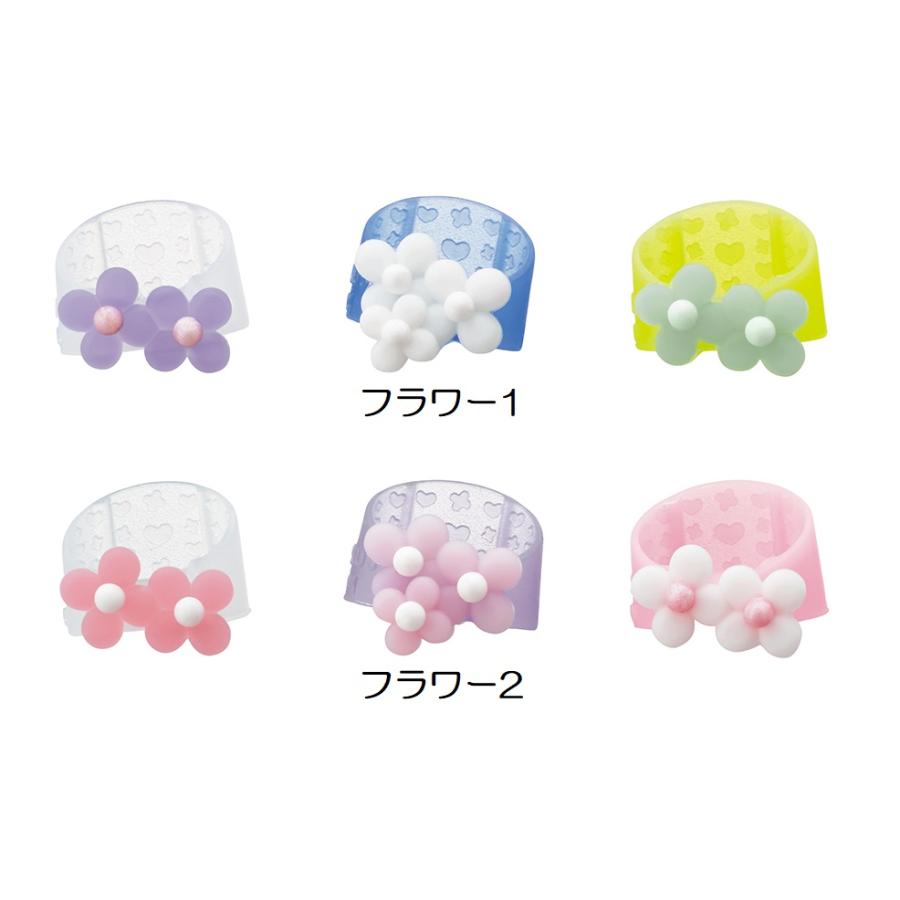 PLUS メクリッコ Sweet フラワー 3個入　文房具 文具 モチーフ付き指サック 事務用品 かわいい カラフル ビジネス 書類整理｜nijiirobungu｜04