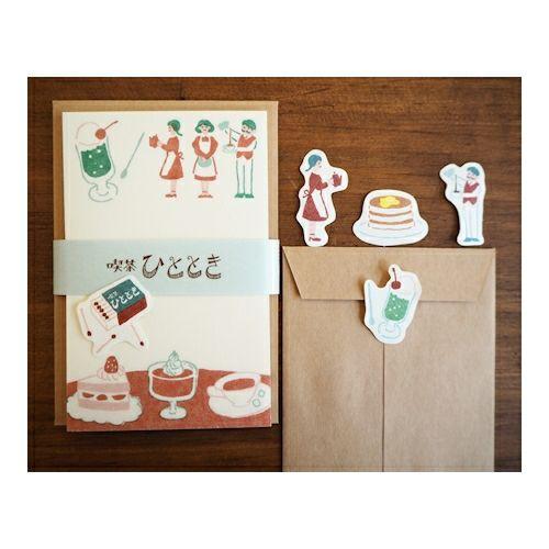 ササガワ 古川紙工 レトロデパート ミニレターセット レストラン