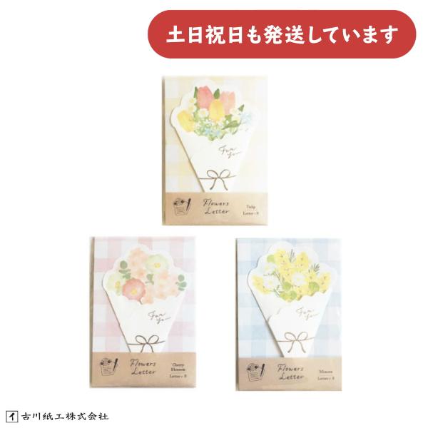 ササガワ 【限定商品】 古川紙工 花束レター 陽だまりミモザ いろいろ