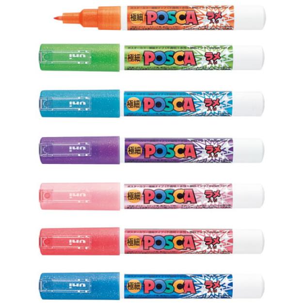 シンジュク ポスカ ユニ・ポスカ ラメ入り 極細 uni(三菱鉛筆) キャップ式水性