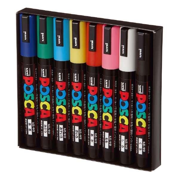 POSCA ポスカ ポスターカラー 什器 ペンスタンド 非売品 三菱鉛筆 uni 三菱鉛筆 ポスカ 中字 スタンダードカラー 8色セット 文房具 文具