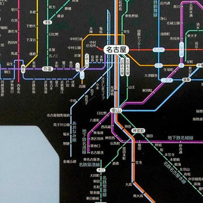 東京カートグラフィック クリアファイル 鉄道路線図 中部 日本語