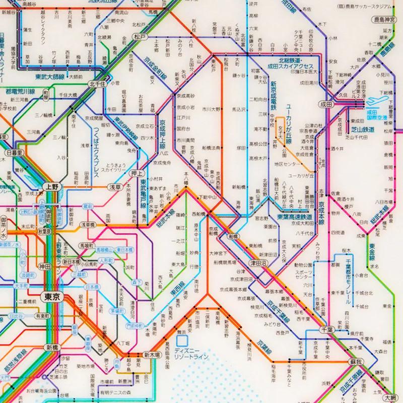 東京カートグラフィック 下敷き 鉄道路線図 首都圏 日本語 A4 文房具
