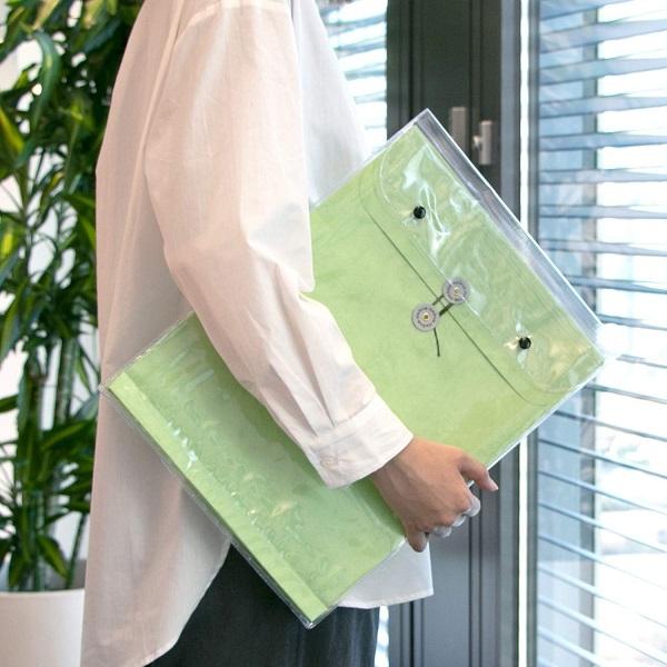 OKINA オキナ ビニールバッグ 角0 グリーン VB0EG 文房具 文具