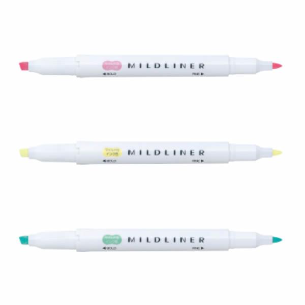 ZEBRA（ゼブラ） マイルドライナー 3色セット 文房具 文具 筆記用具