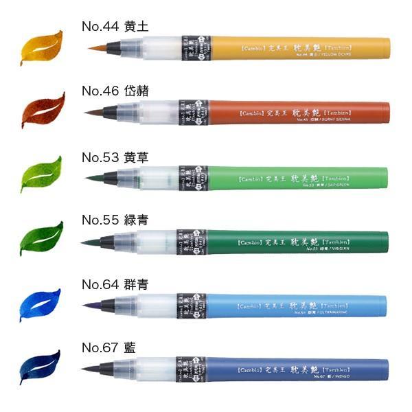 呉竹 カラー筆ペン 完美王 耽美艶 文房具 文具 筆記具 筆ぺん 毛筆