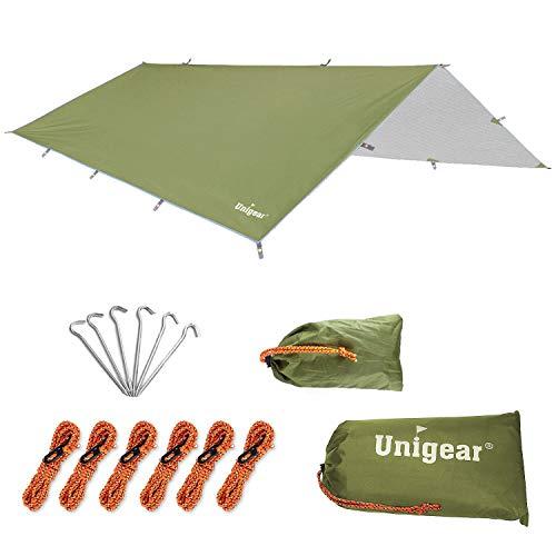 Unigear 防水タープ キャンプ タープ テント 軽量 日除け 高耐水加工 紫外線カット 遮熱 サンシェルター ポータブル 天幕 シェード  アウトドア 収納ケース付 2-6 : にじいろ - 通販 - Yahoo!ショッピング