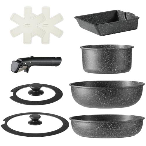 【新品 未使用】carote 鍋・フライパンセット 黒色 10点セット 楽天市場】【セール中！6点が4380円！】CAROTE カローテ フライパン14