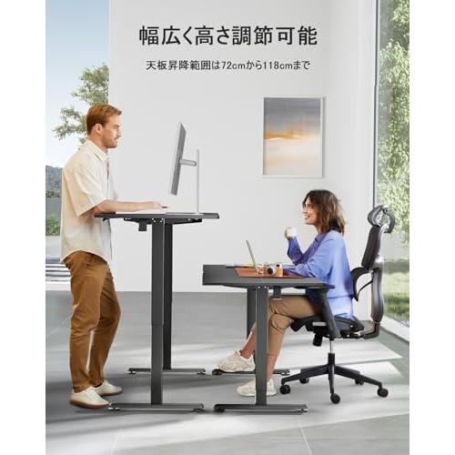 ErGear 電動 オフィスワークテーブル 昇降式デスク スタンディング