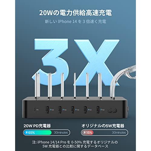 首佩 急速充電60W 6ポートUSB充電ステーション、PSE認証済 充電 首佩 急速充電60W 6ポートUSB充電ステーション、PSE認証済 充電
