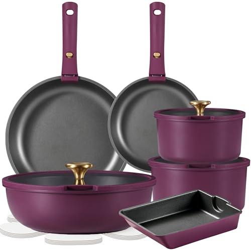 CAROTE カローテ フライパン セット 15点 チタンコート IH対応 ガス火