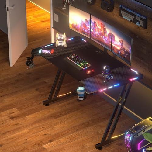 LEDゲーミングデスク「メーカー一年保証」幅120 cm*奥行60cm Z字 LEDゲーミングデスク「メーカー一年保証」幅120 cm*奥行60cm Z字