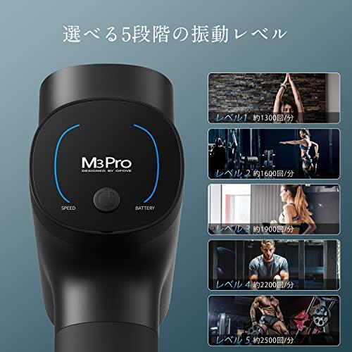 opove M3 Pro 2 筋膜リリースガン 12mm振幅 最大約32kg耐圧 2600mAh*6