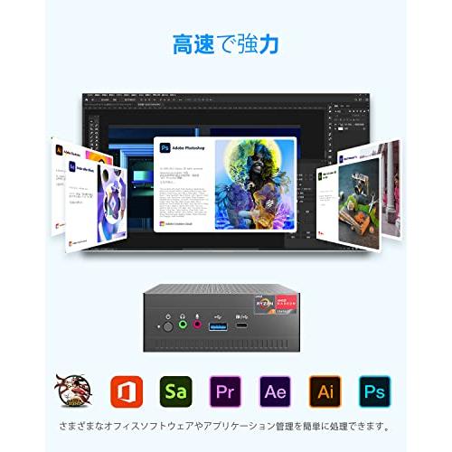 ミニPC AMD Ryzen 7 3750H、16GB DDR4 RAM * 512GB NVMe SSD ミニPC AMD Ryzen 7 3750H、16GB DDR4 RAM * 512GB NVMe SSD