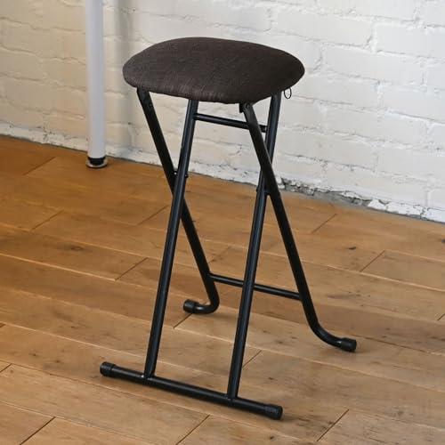 山善] チェア スツール 折りたたみ椅子 ハイタイプ カウンターチェア