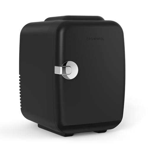 小型　持ち運び冷温庫　黒 CROWNFUL 小型冷蔵庫 4L 冷温庫 保冷・保温 ミニ冷蔵庫 ポータブル 超