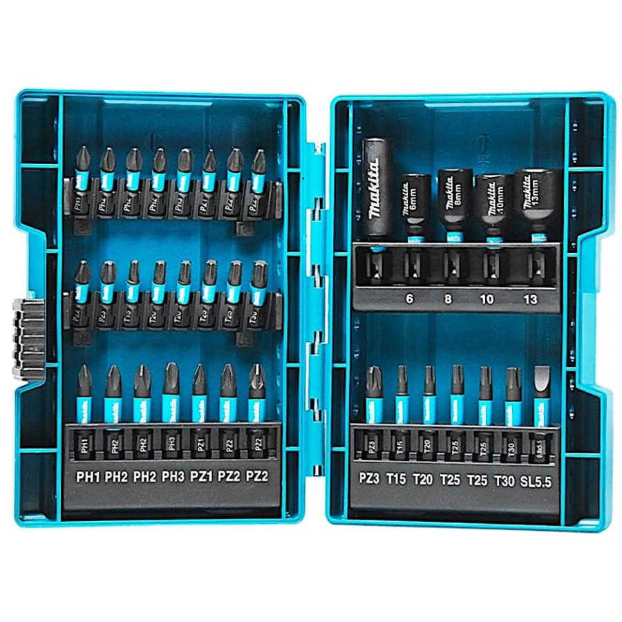 マキタ(Makita) インパクトドライバー用 ビット ソケット 35本 セット 六角軸6.35*シャンク ケース付 E-06638 [並行輸入品]｜nijiirogn｜02