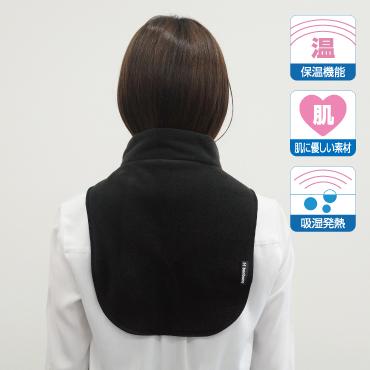特殊素材 発熱ウォーマー くび用 ロング ブラック M-Lサイズ bonbone