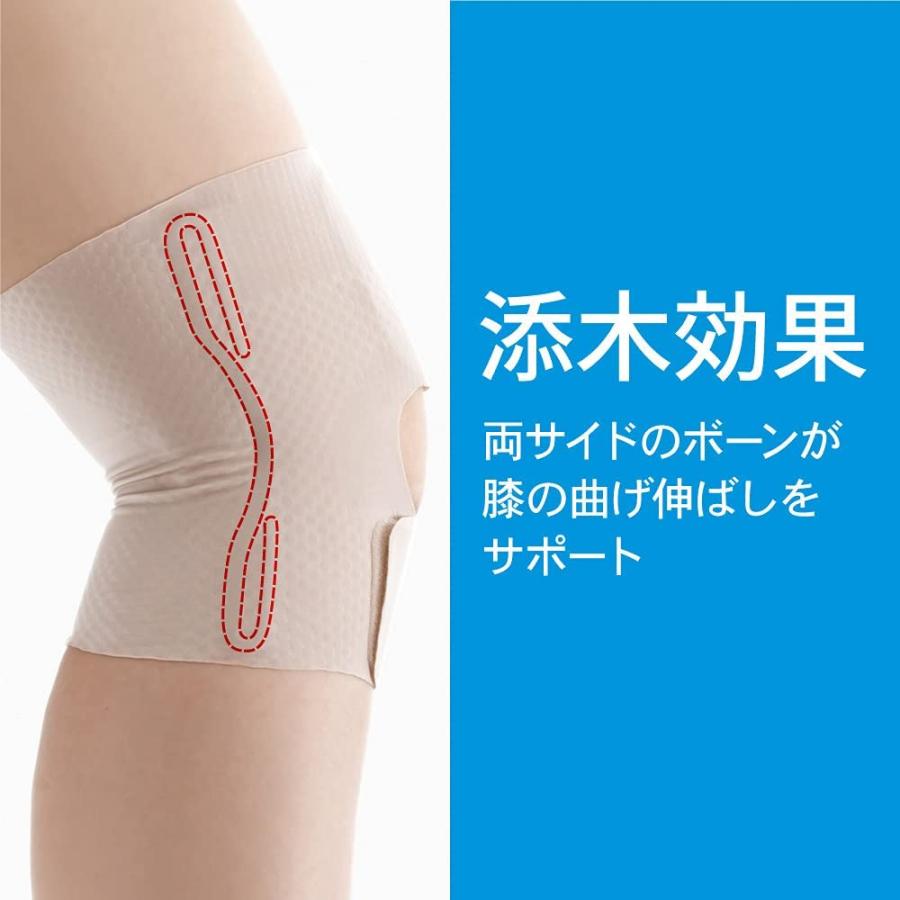 アルファックス 膝用サポーター お医者さんの膝サポーター ピタ肌 Mサイズ ぴた ひざ ヒザ ベージュ 薄手 目立たない 人気 薄い サポート 女性 立ち仕事|nijiiromartya|06