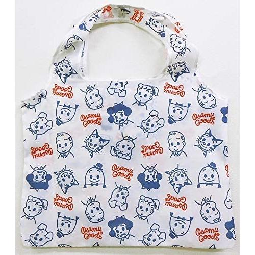 OSAMU GOODS（オサムグッズ） エコバッグ フェイス総柄 イラスト 白