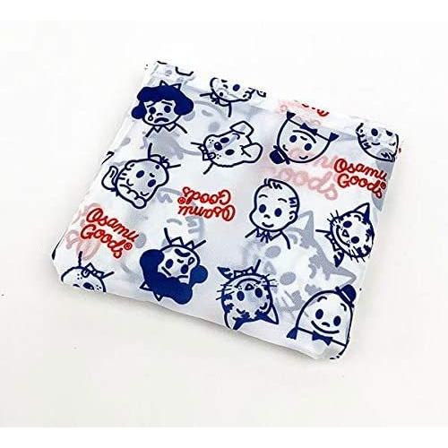 OSAMU GOODS（オサムグッズ） エコバッグ フェイス総柄 イラスト 白