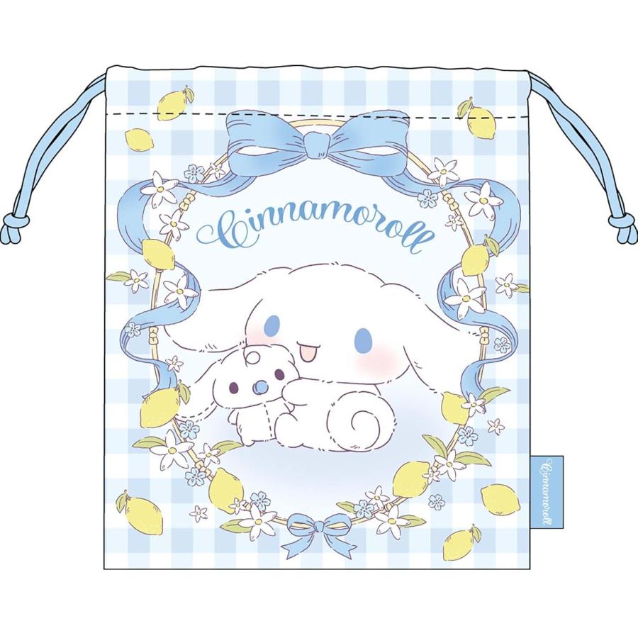 サンリオ 巾着 シナモロール H21×W18cm グッズ 巾着袋 リボン ガーリー