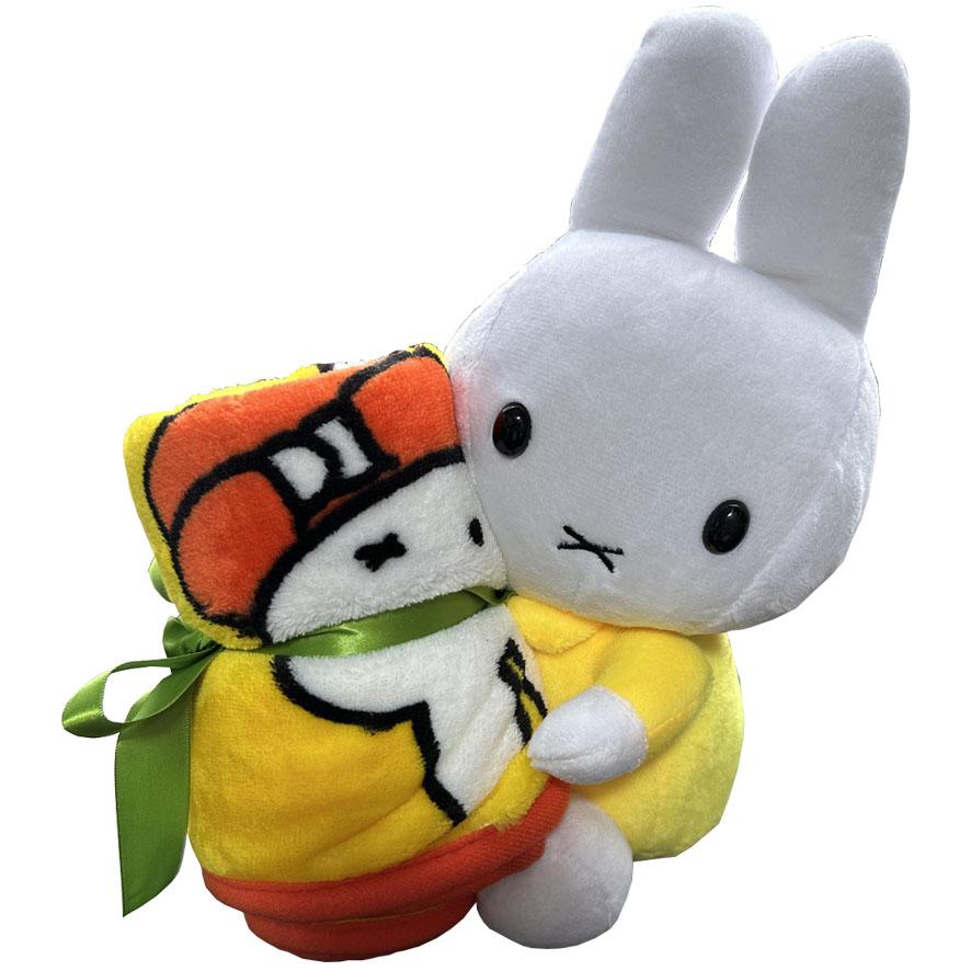 Miffy（ミッフィー） ぬいぐるみ ブランケット イエロー オレンジ