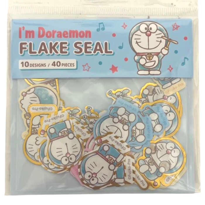 I'm Doraemon ドラえもん フレークシール 水彩ポップ 文具 可愛い