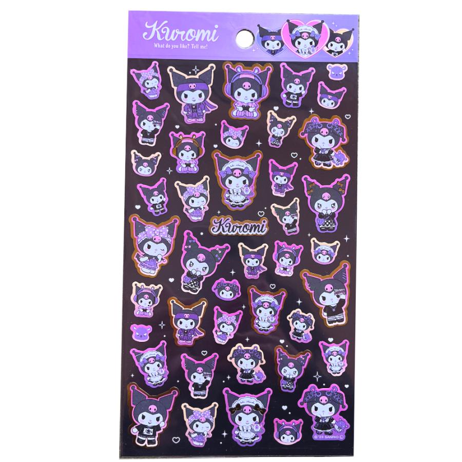 シール クロミ コレクション デザイン サンリオ ブラック パープル 黒