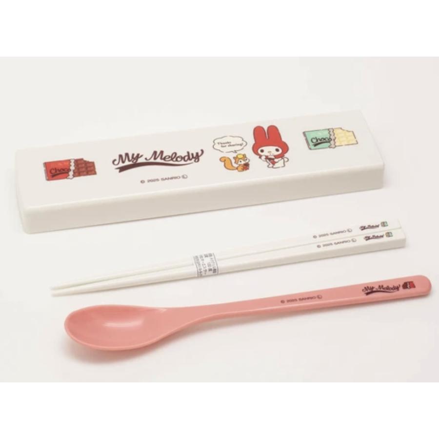 マイメロディ 引フタ コンビ 箸＆スプーンセット 抗菌 サンリオ 日本製