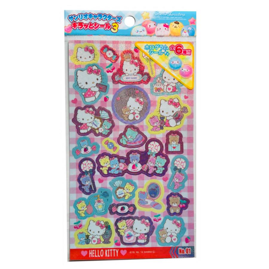 サンリオキャラクターズ キラッとシール3 ホログラム キティ キキララ
