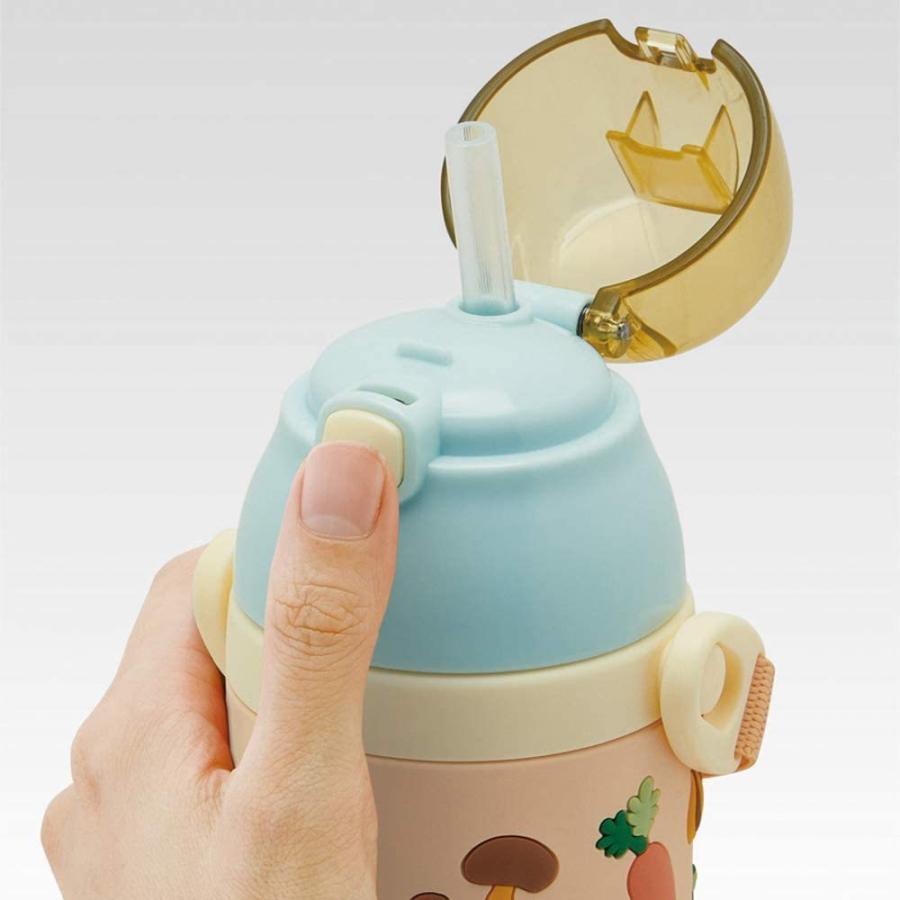 スケーター ステンレス 子供用 水筒 380ml ストロー飲み 3D となりの
