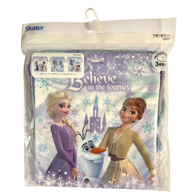 3枚セット】 アナと雪の女王 巾着 スケーター アナ雪 2026年 デザイン