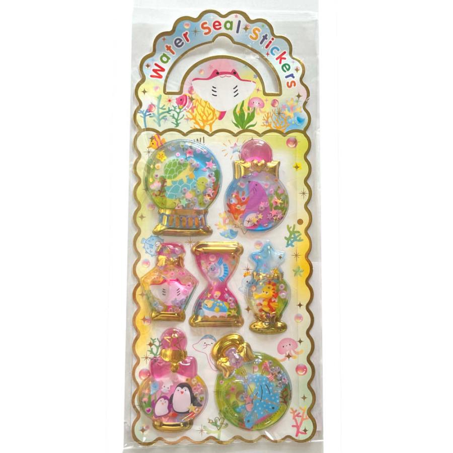 正規品ウォーターシール&amp;カプセルシール&amp;キラキラカプセルシール9種セット 女の子 ウォーターシール カプセルシール 4枚セット ぷっくりシール
