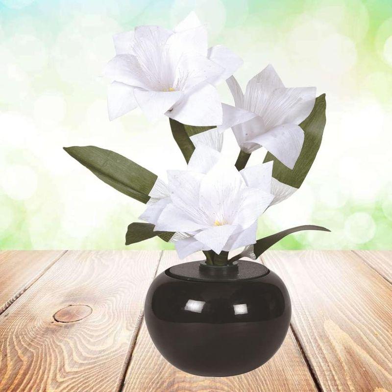 LEDMOMO フラワーライト テーブルライト 卓上 led イルミネーション 七色 カラフル 造花 インテリア 花瓶付き 電飾 (米国規格 - 3