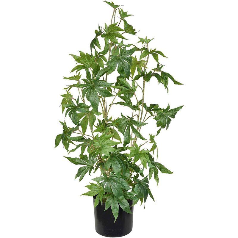 TenWaterloo 人工大麻植物 鉢植え植物 高さ36インチ 偽マリファナ 鉢植え装飾植物