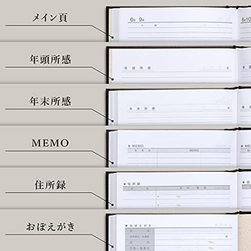 アピカ 日記帳 5年日記 横書き A5 日付け表示あり D304(1冊) 濃紺｜nijinoshopred｜19