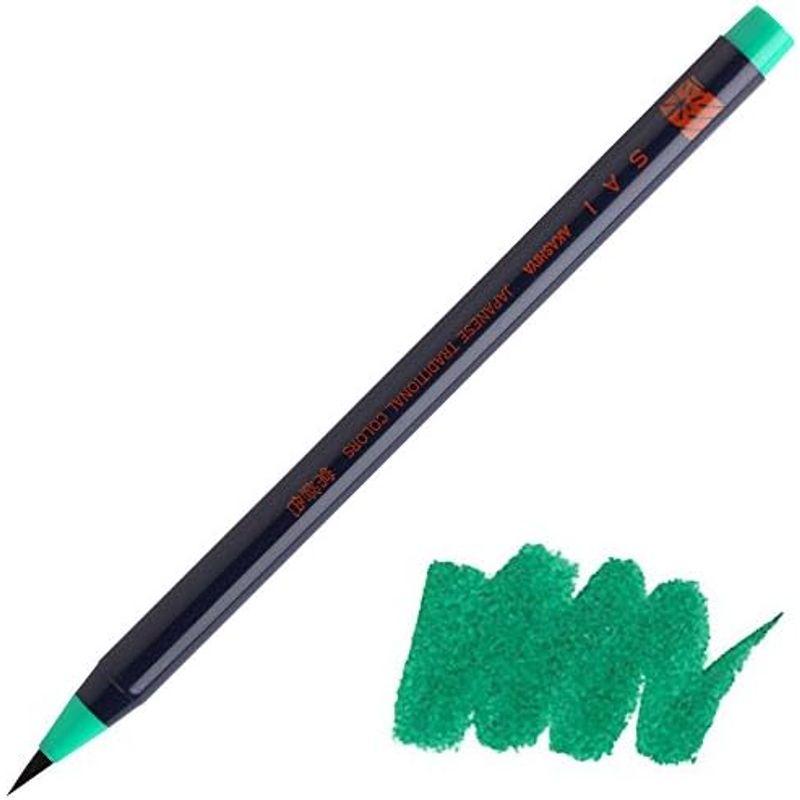 あかしや 筆ペン 水彩毛筆 彩 14色+2本セット 淡い日本の伝統色 CA350S-02｜nijinoshopred｜16