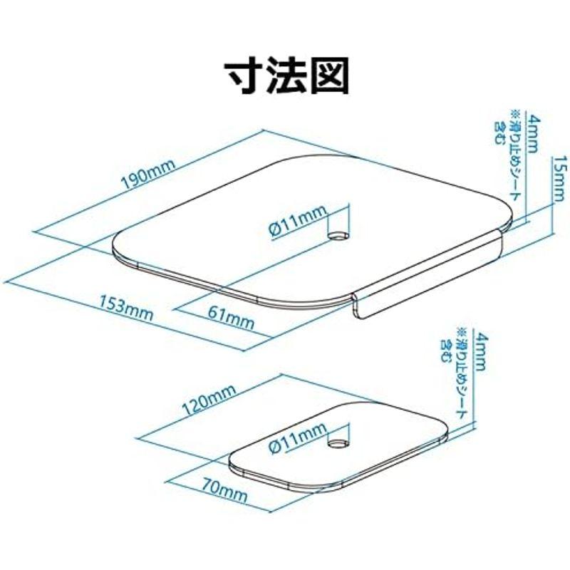 グリーンハウス(Green House) モニターアーム補強プレート ぐらつき・キズ防止 滑り止めシート付き GH-AMPB-BK｜nijinoshopred｜02