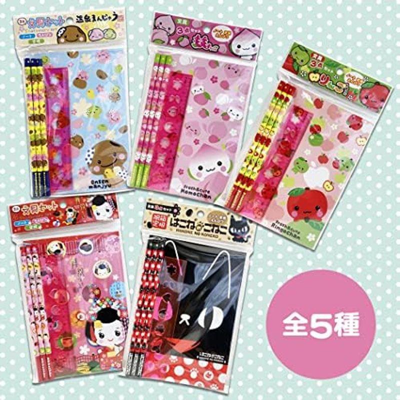 文具セット ノート （B6/1冊） 定規 （15cm/1本） 鉛筆 （B/3本） 5点セット プレゼント かわいい 女の子 (はこねのこねこ｜nijinoshopred｜13